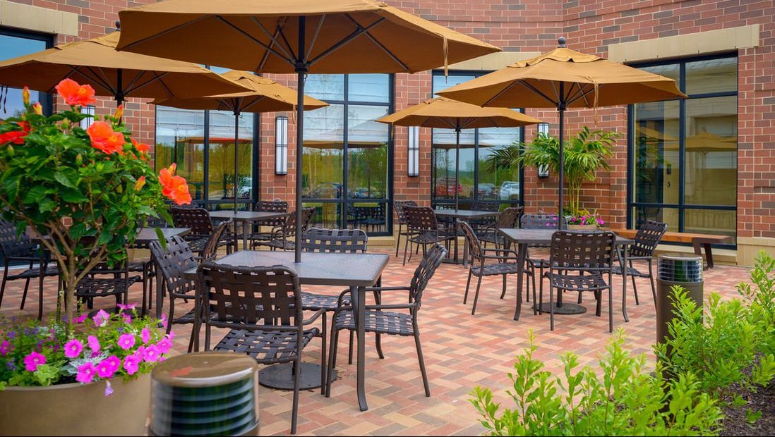 Outdoor patio and event space at the Hilton Garden Inn Exton West Chester